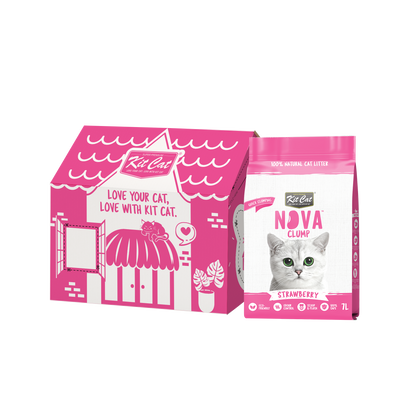 Kit Cat Arena Eco SoyaClump - Strawberry 7 L Kattenbakvulling