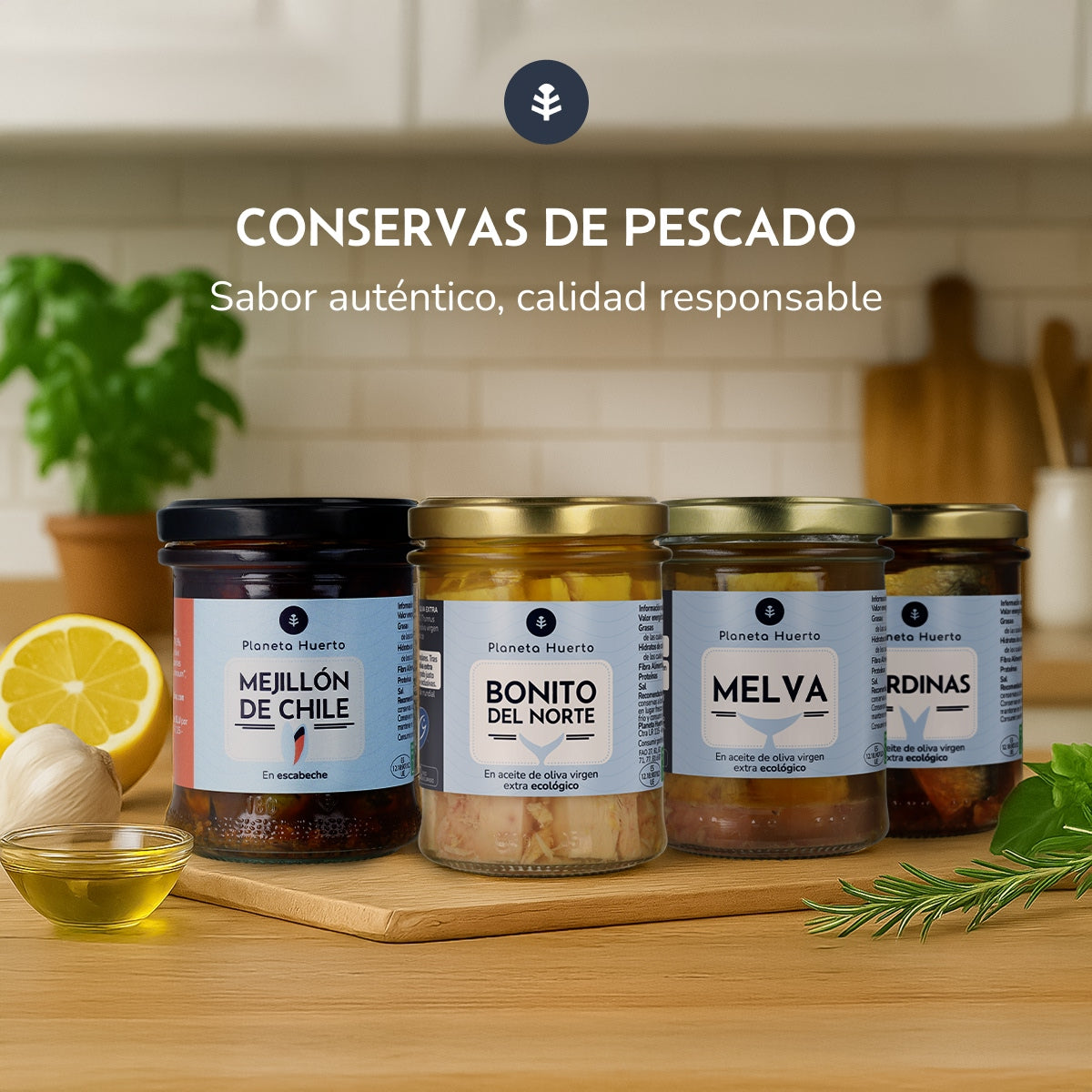 Pack 6x Caballa en aceite de oliva virgen extra ECO Planeta Huerto 190 g