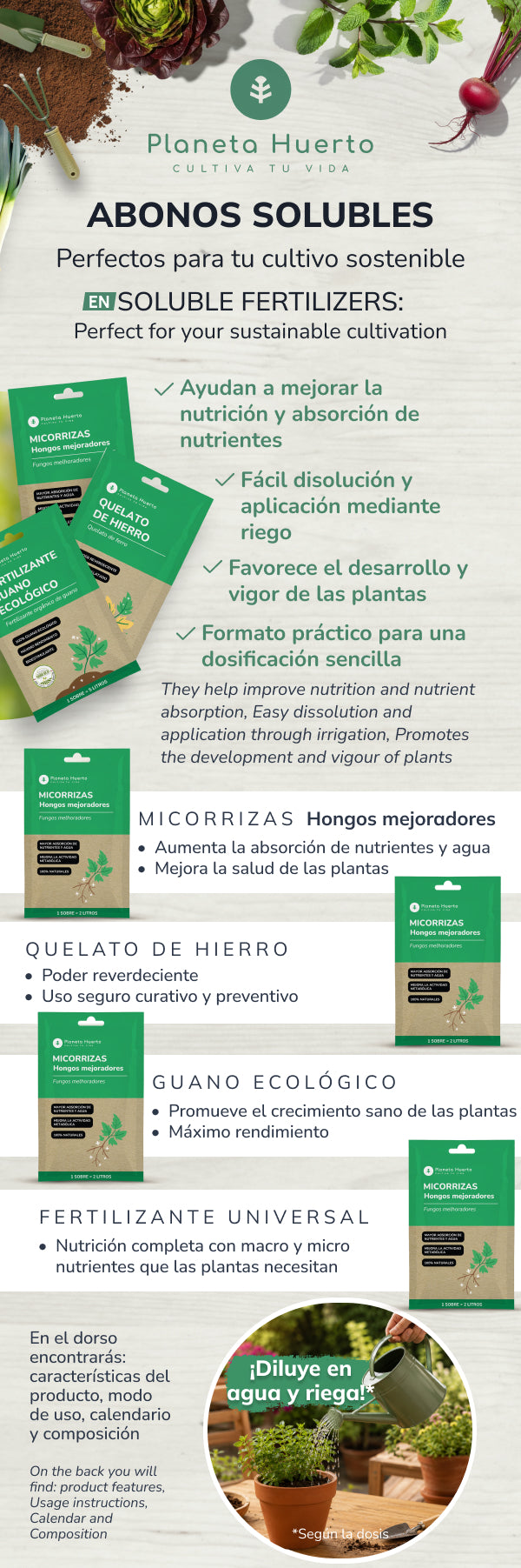 Eco-meststof Guano Planeta Huerto Zak voor 5 l