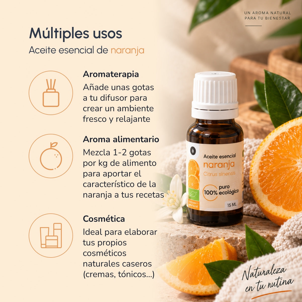 Zoete sinaasappel etherische olie Bio Planeta Huerto 15 ml