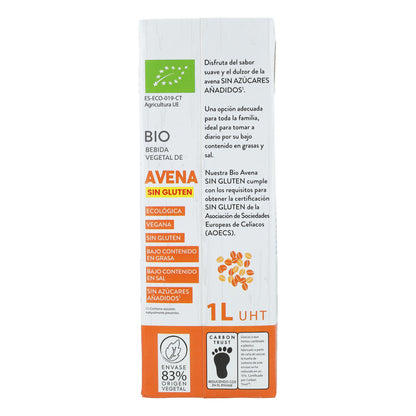 Bebida de Avena Sin Gluten Bio Sol Natural 1 L