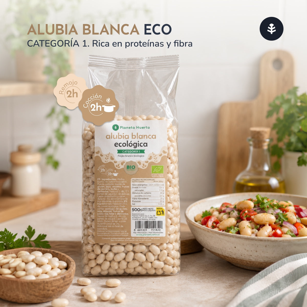 Witte bonen ECO Planeta Huerto 500 g