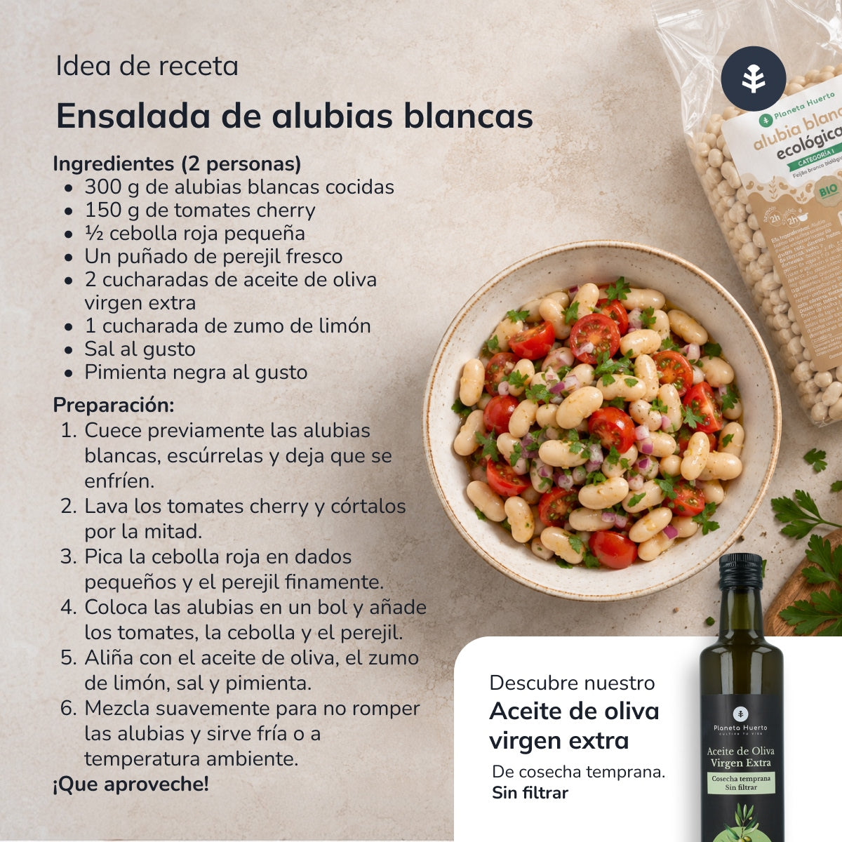 Witte bonen ECO Planeta Huerto 500 g