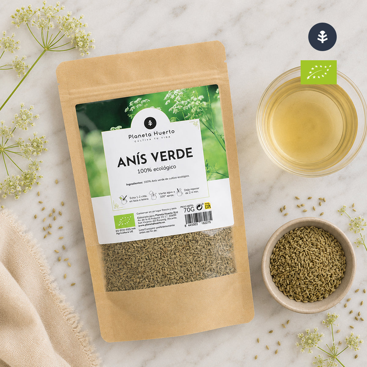 Groene anijs in korrel ECO Planeta Huerto 70g