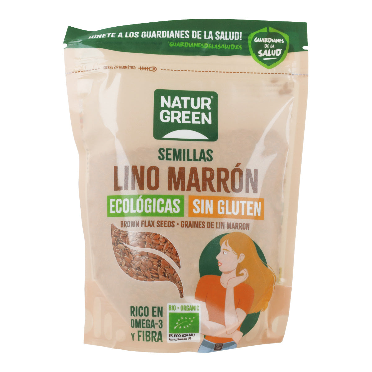 Biologische bruine lijnzaad NaturGreen 225 g