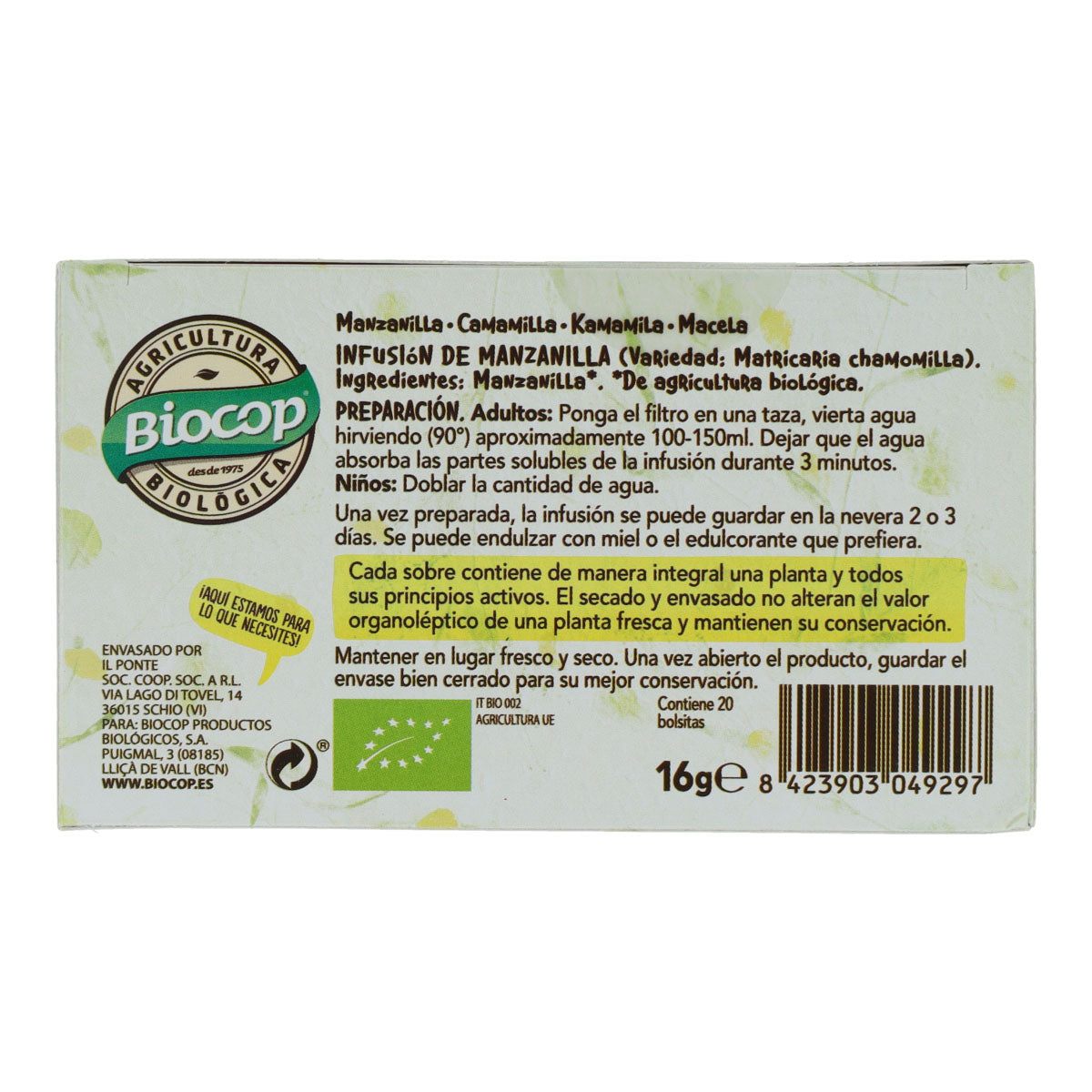 Kamille-thee Biocop 20 zakjes