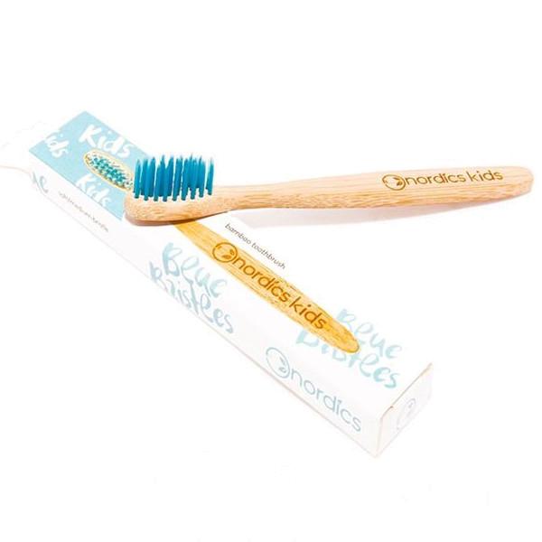 Cepillo dental bambú Niños Azul Nordics Oral Care
