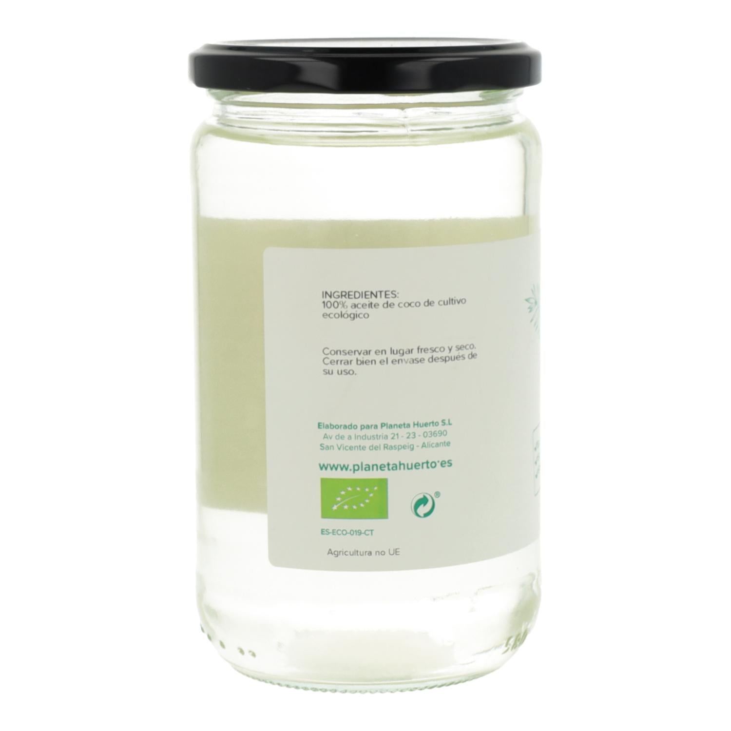 Pack 2x Aceite de coco desodorizado ECO Planeta Huerto 500 ml