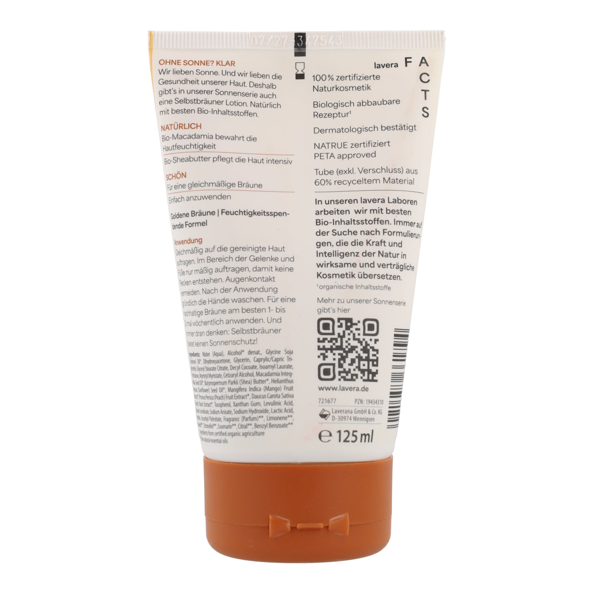 Zelfbruinende lotion Lavera 125 ml