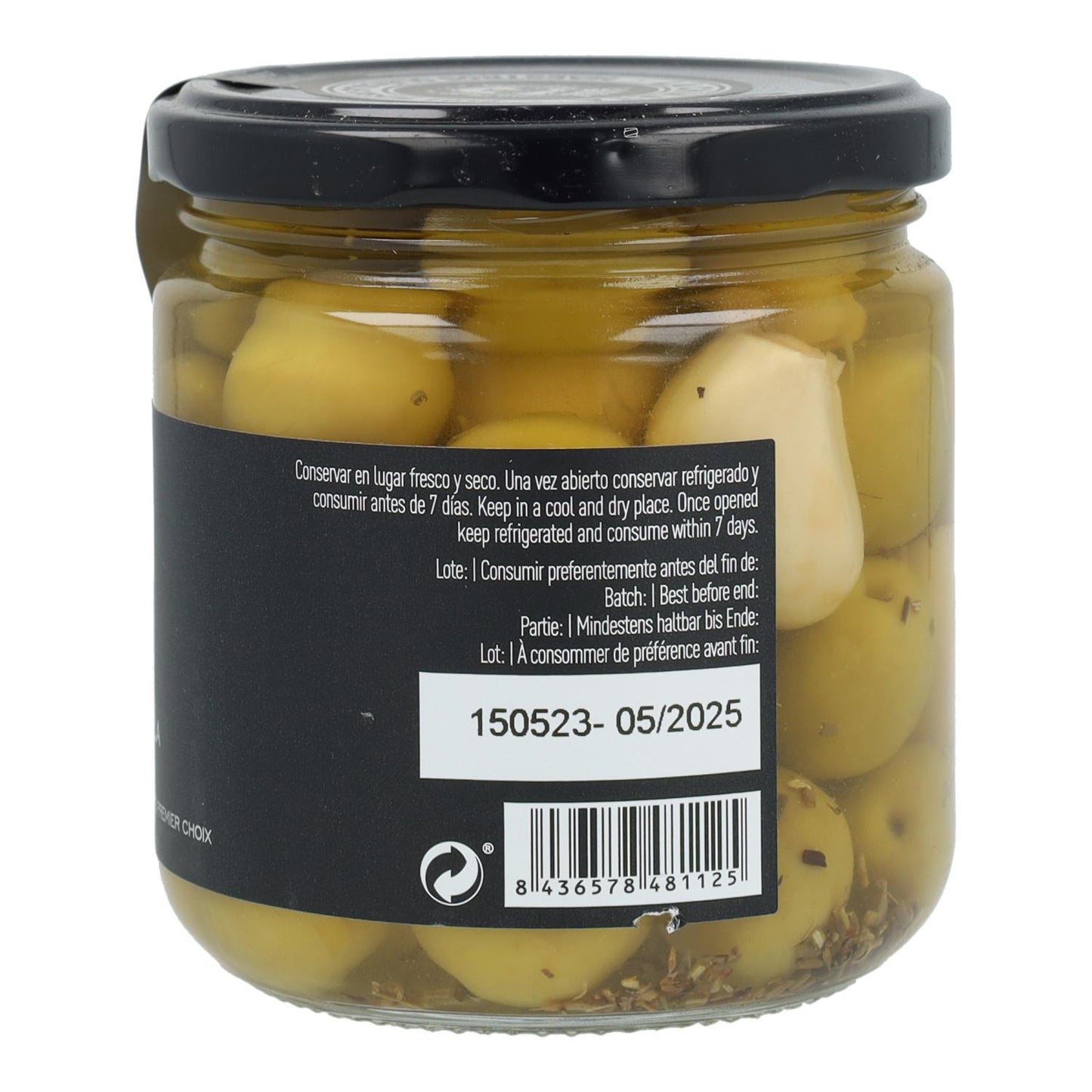 Aceituna Manzanilla con Ajo y Romero La Chinata 350 gr