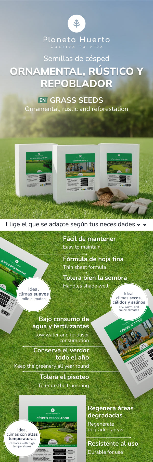 Planeta Huerto Rustiek Graszaad 1 kg