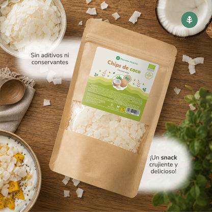 Ongezoete kokosnoot chips ECO Planeta Huerto 150 g
