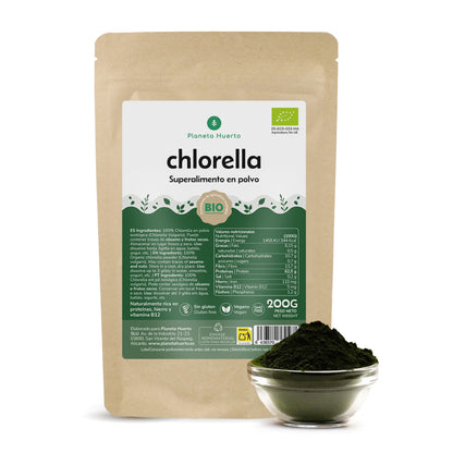 Chlorella zeewier poeder ECO Planeta Huerto 200 g