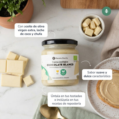 Veganistische witte chocoladecrème ECO Planeta Huerto 230 g