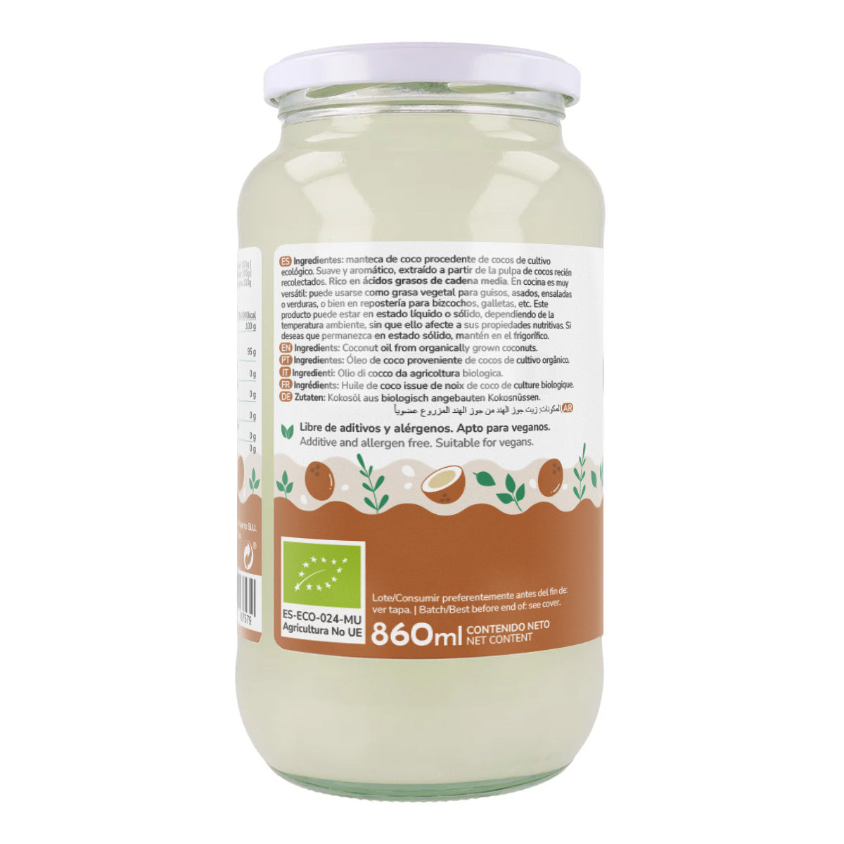Virgin kokosolie ECO Planeta Huerto 1L