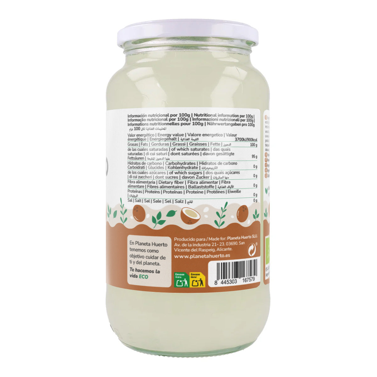 Virgin kokosolie ECO Planeta Huerto 1L