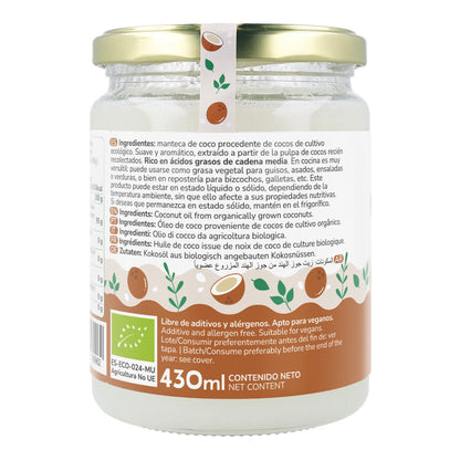 Virgin kokosolie ECO Planeta Huerto 500 ml