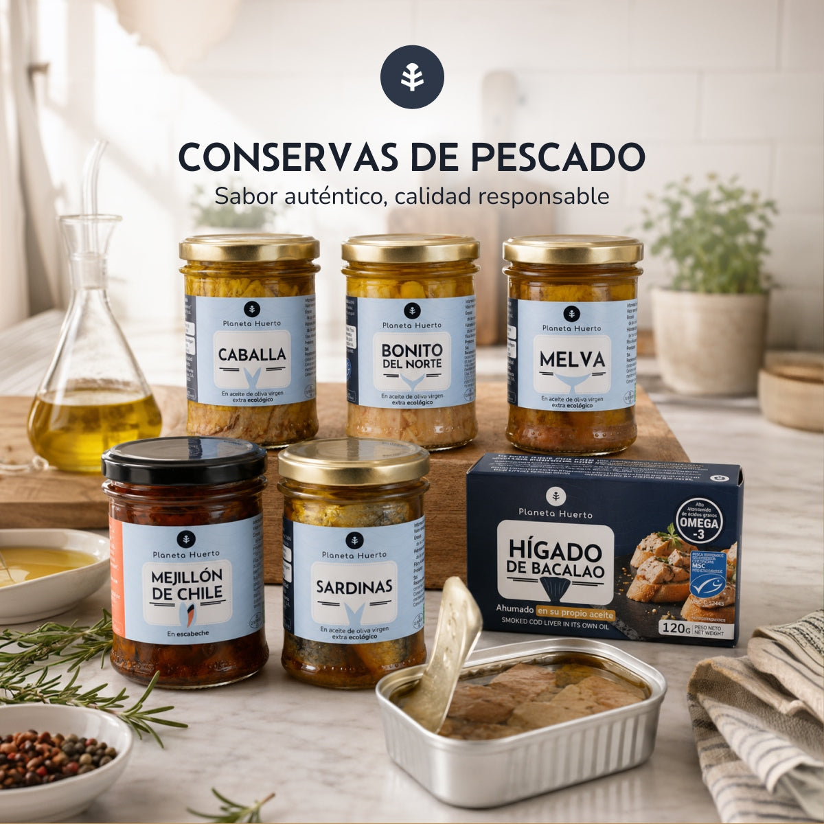 Bonito del Norte MSC en aceite de oliva ECO Planeta Huerto 200 g