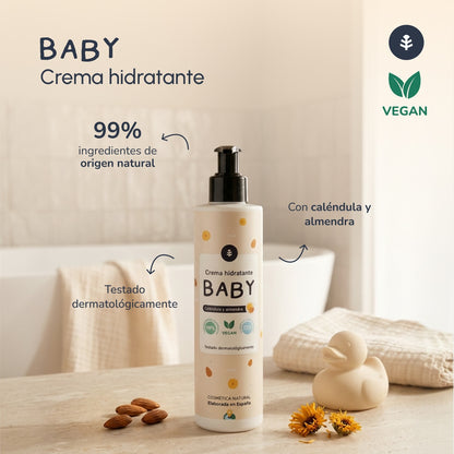 Hydraterende crème voor kinderen Calendula en Amandelen Planeta Huerto 250 ml