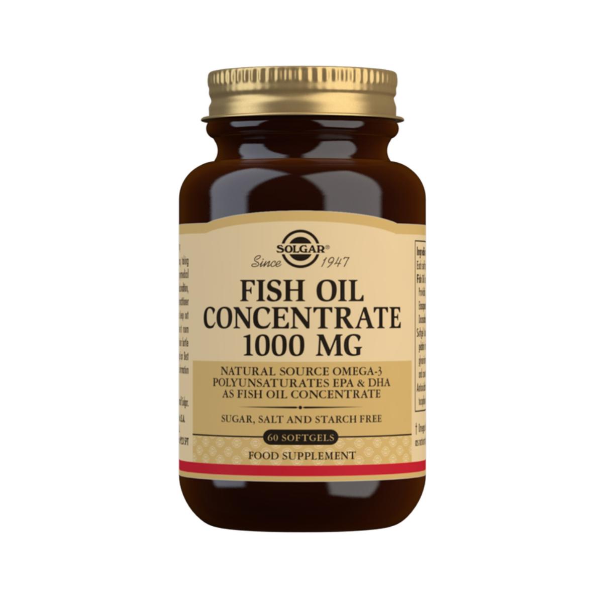 Aceite de pescado concentrado Solgar 60 cápsulas