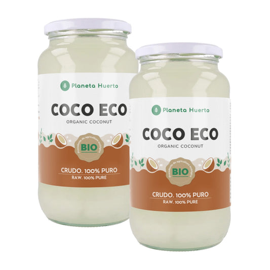 Pakket 2x ECO kokosolie Planeta Huerto 860 ml
