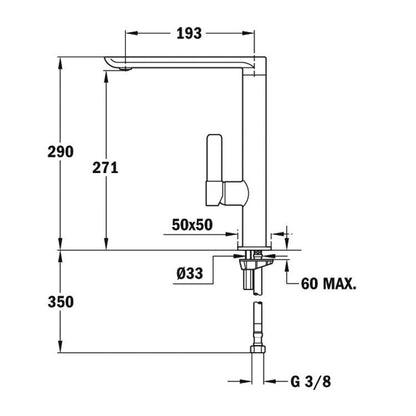 Grifo monomando Teka ARK938 con caño extraíble gran resistencia Negro