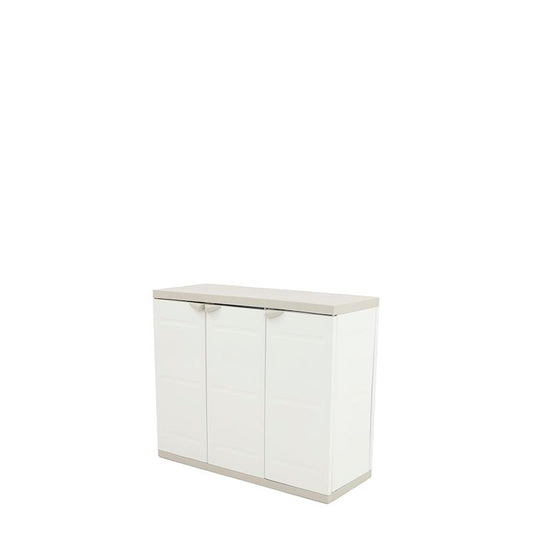 Medio Armario de 3 Puertas 105 cm Titanium Plastiken Beige (Reacondicionado)