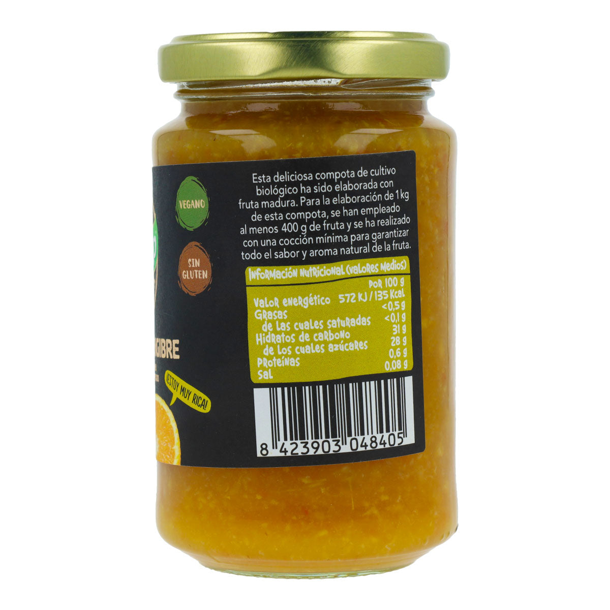 Biocop biologische sinaasappel- en gembercompote, 265 g