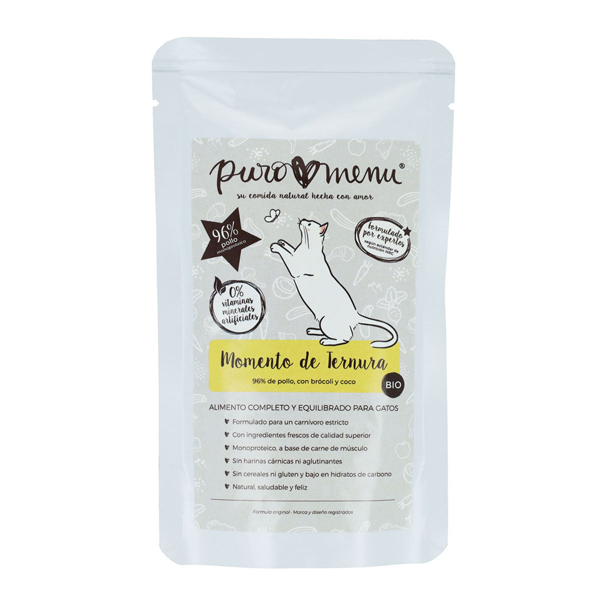 Natvoer Barf voor katten Momento de ternura (kip) BIO Puromenu 100 g