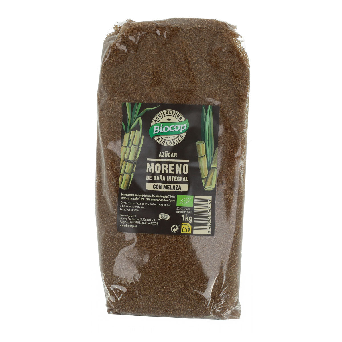 Biologische bruine rietsuiker met melasse Biocop 1 kg