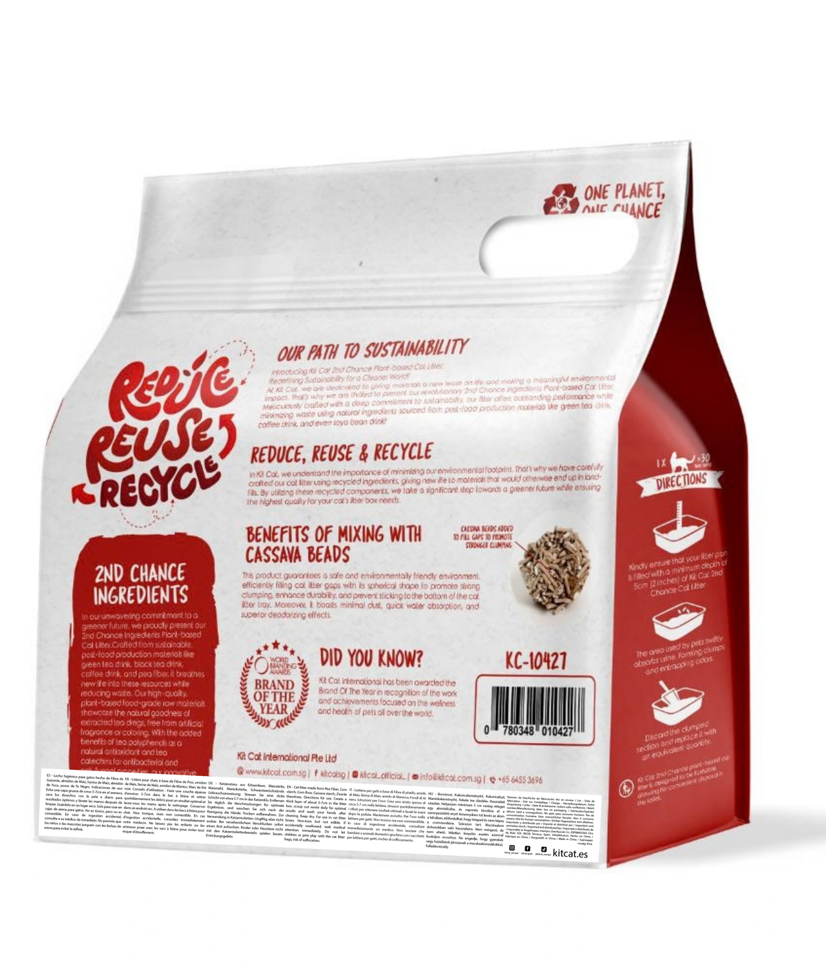 Kit Cat Arena Eco 2nd Chance - Black Tea 2,5 kg zwarte theeblaadjes, erwten en yucca