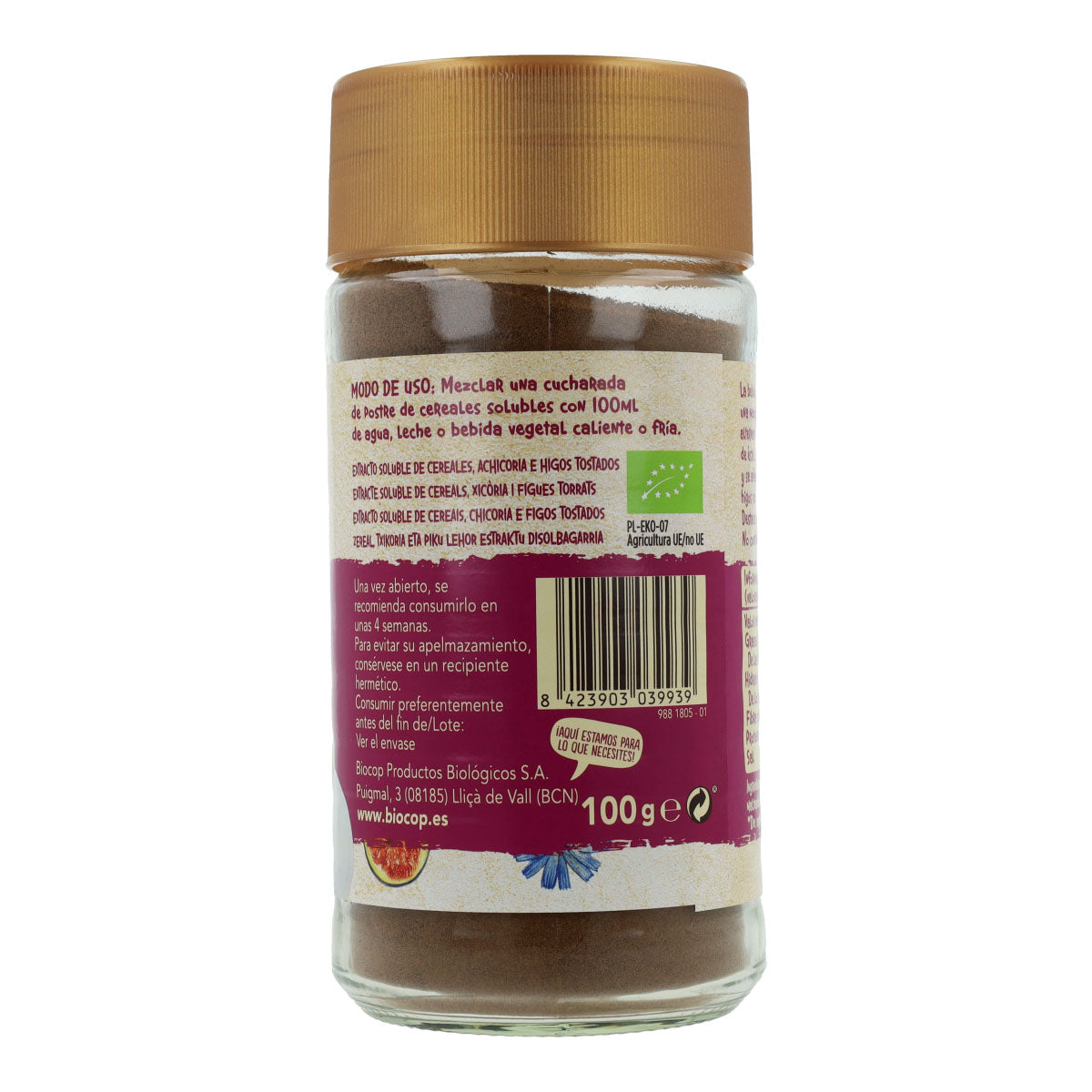 Graan-, vijgen- en cichoreikoffie Bio Biocop, 100 g.