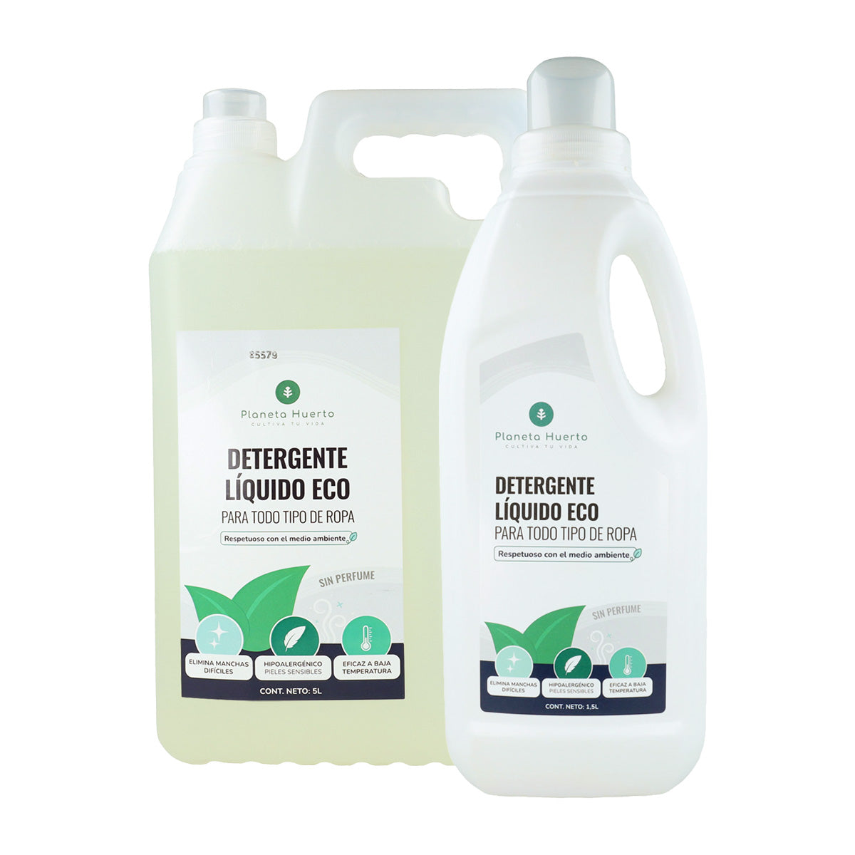 Detergente Líquido Ropa ECO Sín Perfume  Planeta Huerto 1,5 Litros