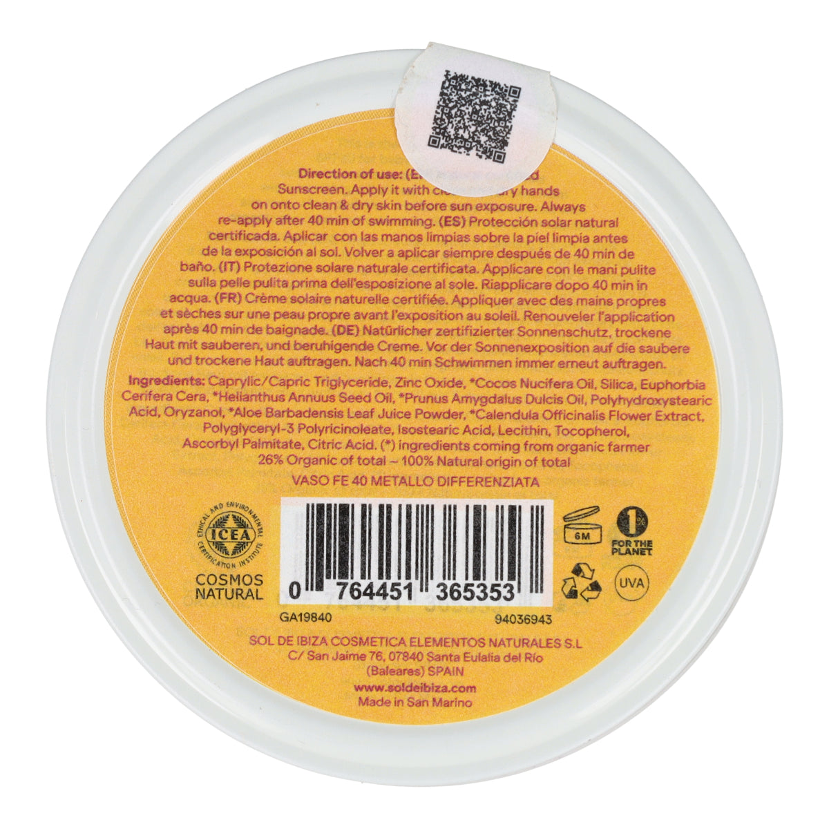 All-in-one zonnebrandcrème voor baby's vanaf 0 maanden SPF30 Sol de Ibiza BIO 100 g