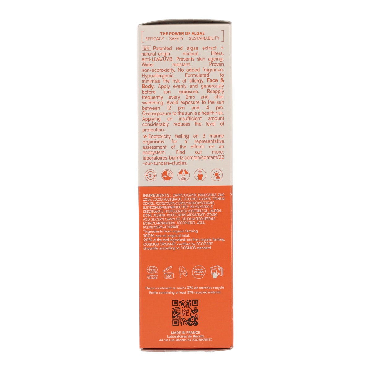 Zonnebrandcrème SPF 50 Laboratorios Biarritz 100 ml