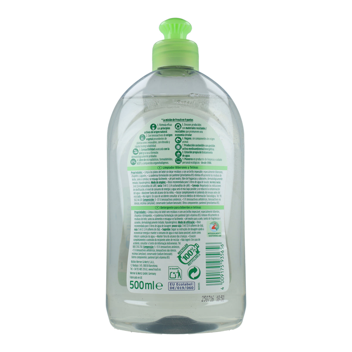 Babyfles- en speenreiniger Frosch 500 ml