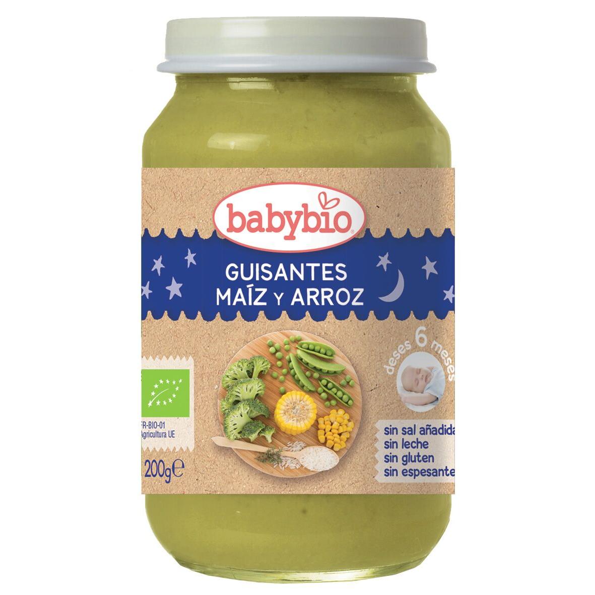 Pack Tarritos Buenas Noches Bio Verduras y Cereales Babybio 2 uds de 200 g