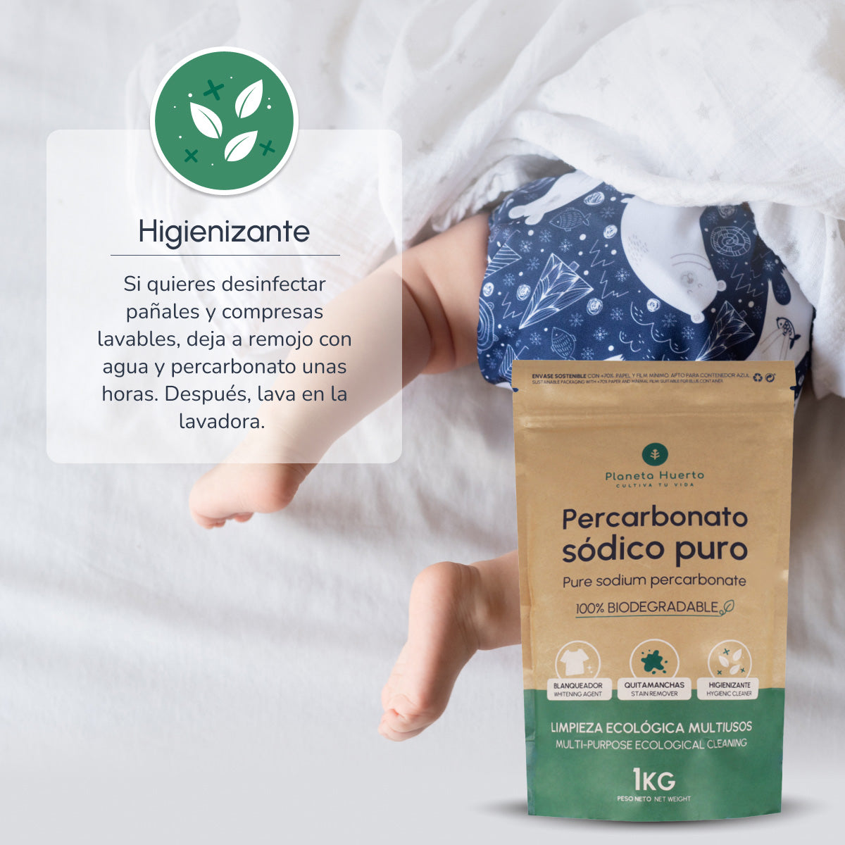 Pack 3x Percarbonato Sódico Planeta Huerto 1 Kg