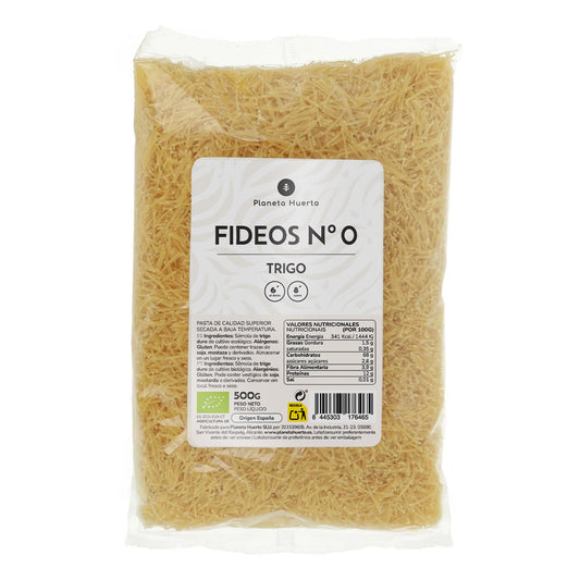 Noedels nº0 van tarwe ECO Planeta Huerto 500gr