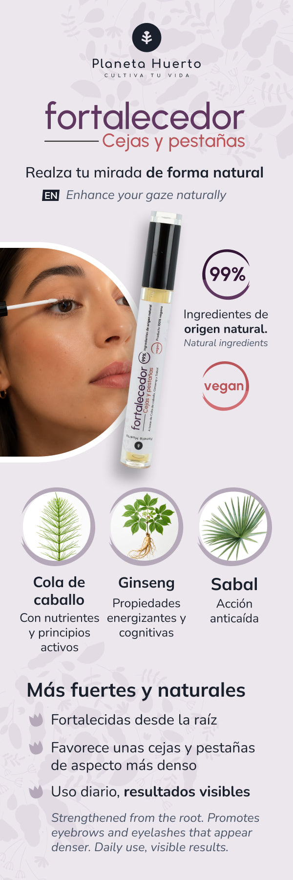 Wenkbrauw en wimperversteviger Planet Orchard 5 ml