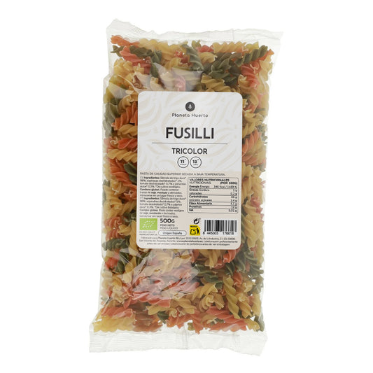Driekleurige fusilli ECO Planeta Huerto 500gr