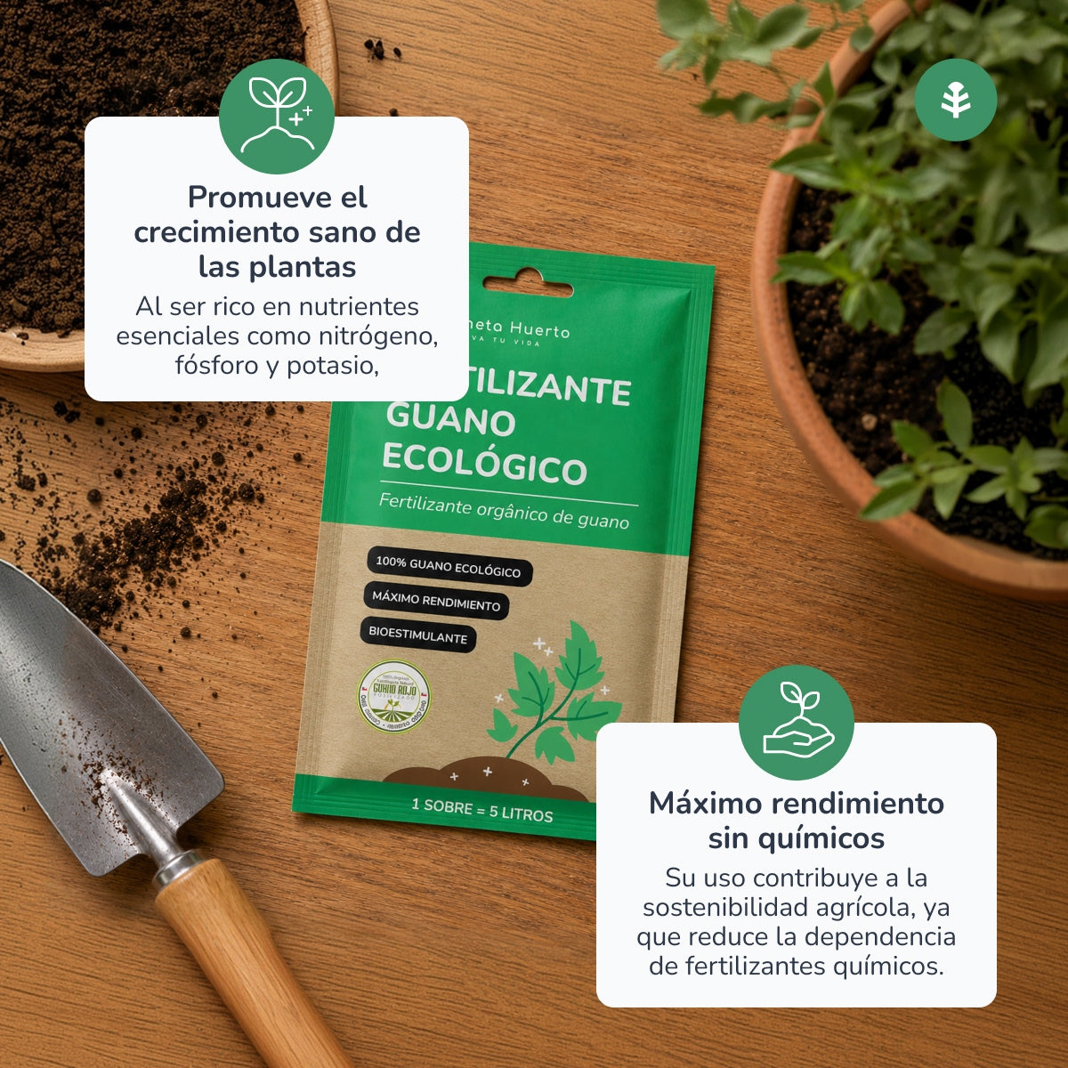 Eco-meststof Guano Planeta Huerto Zak voor 5 l