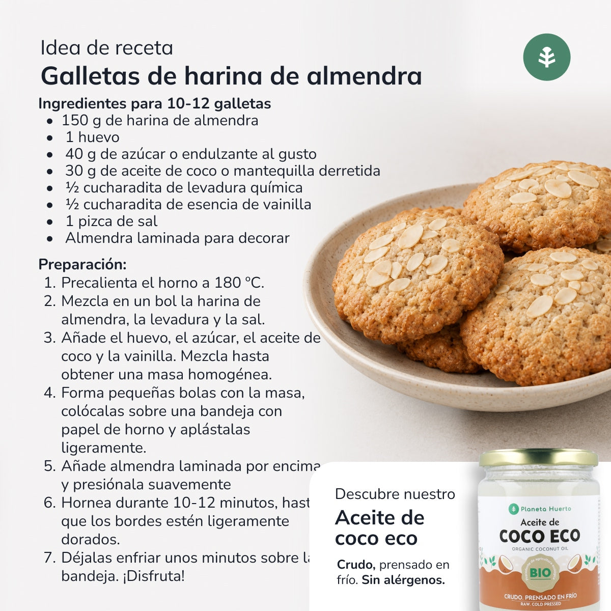 Glutenvrij Amandelmeel ECO Planeta Huerto 400gr