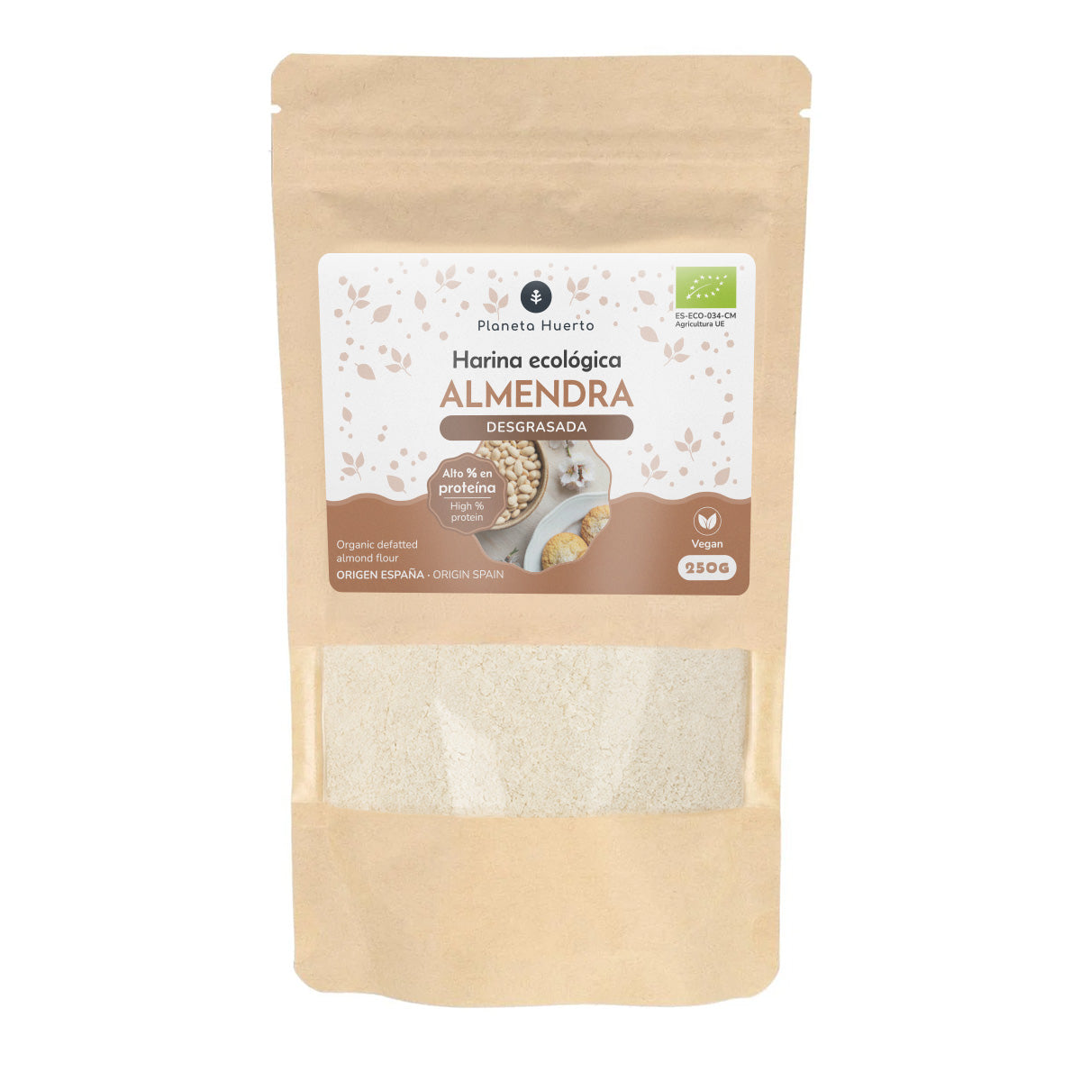 Ontvet amandelmeel (Amandel Proteïne) ECO Planeta Huerto 250 g