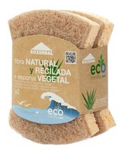 2 schuursponsjes met plantaardige spons Ergo Eco Friendly ROZENBAL