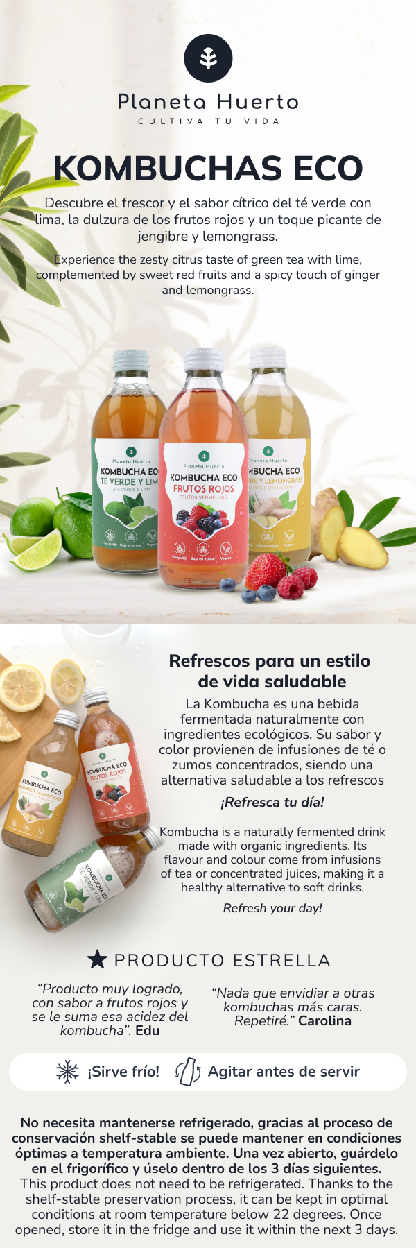 Kombucha ECO Rode vruchten Planet Orchard 330 ml