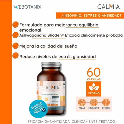 Ashwaganda Shoden Calmia Dag 60 capsules WeBotanix
