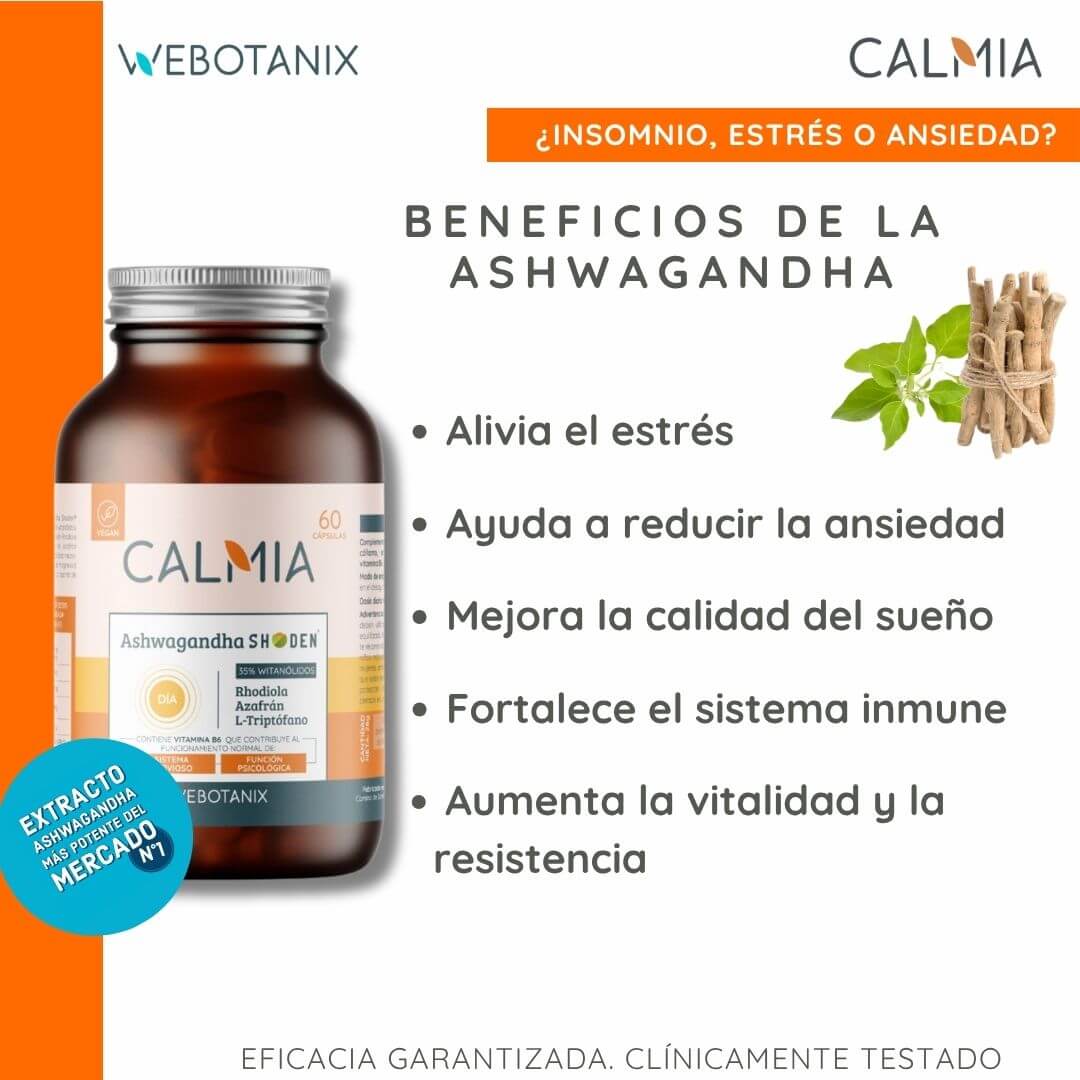 Ashwaganda Shoden Calmia Dag 60 capsules WeBotanix