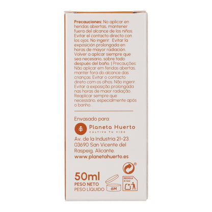 100% minerale zonnebrandcrème voor het gezicht SPF50 Planeta Huerto 50 ml