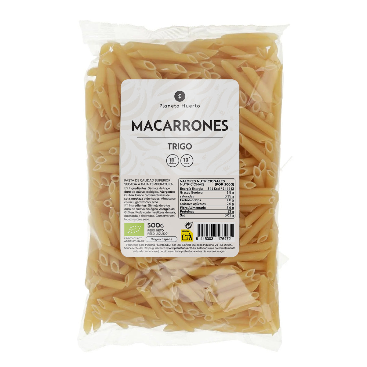 Tarwe macaroni ECO Planeta Huerto 500gr